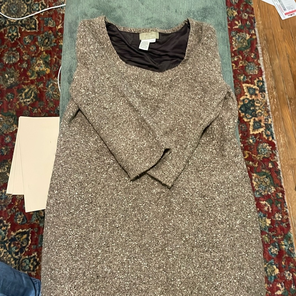 The Territory Ahead, Brown with Specs, Medium/Large, Sweater Dress.